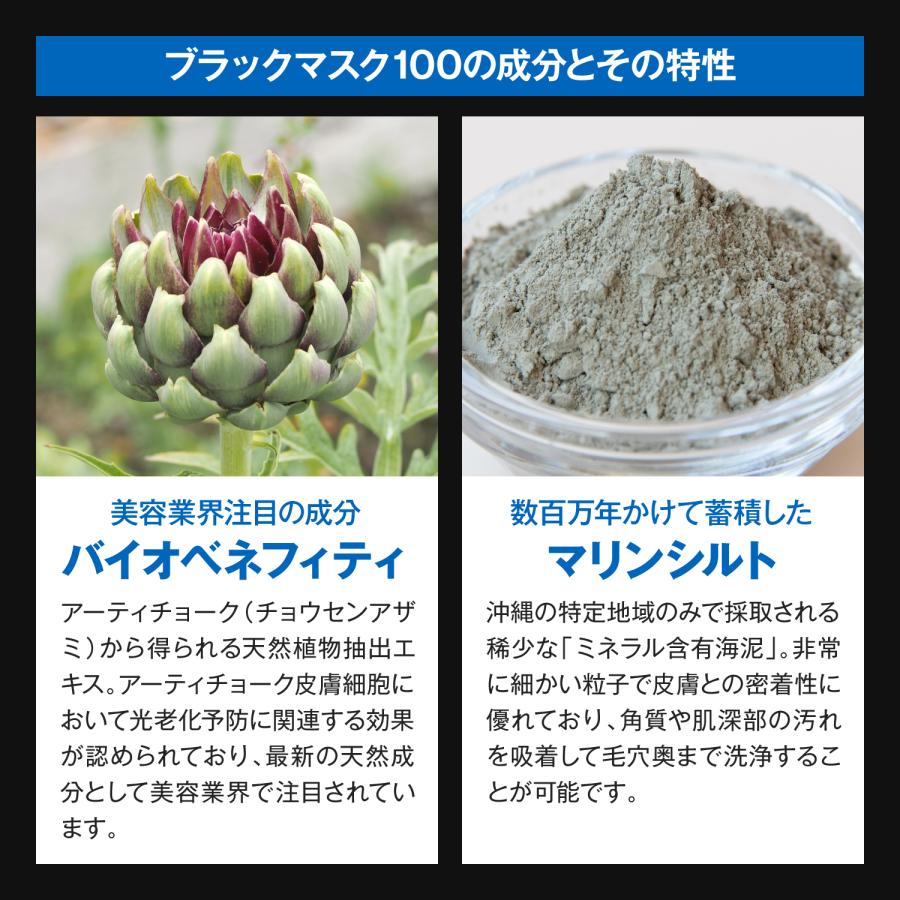 ZAS 天然 泥パック ブラックマスク 100g 毛穴引き締め 黒ずみ 皮脂