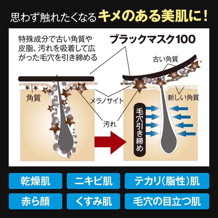 ZAS 天然 泥パック ブラックマスク 100g 毛穴引き締め 黒ずみ 皮脂