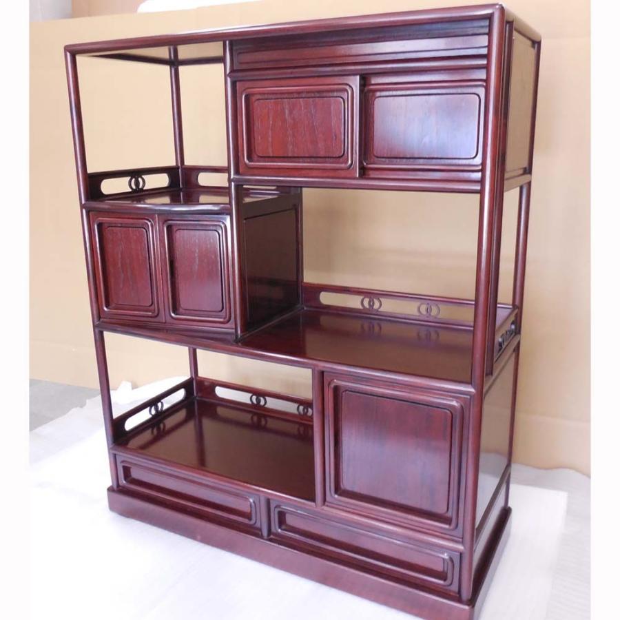 無地曲面2.9尺飾棚(紫檀) : 7033-1 : 座卓 Yahoo!店 - 通販 - Yahoo  