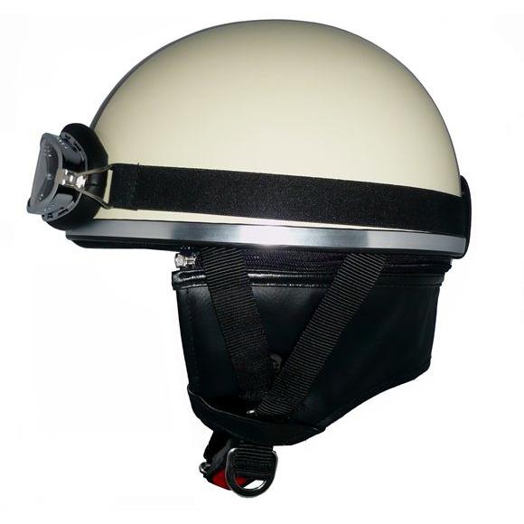 ザワキタ ZK-200 装飾ゴーグル付きビンテージ（アイボリー/ブラウン