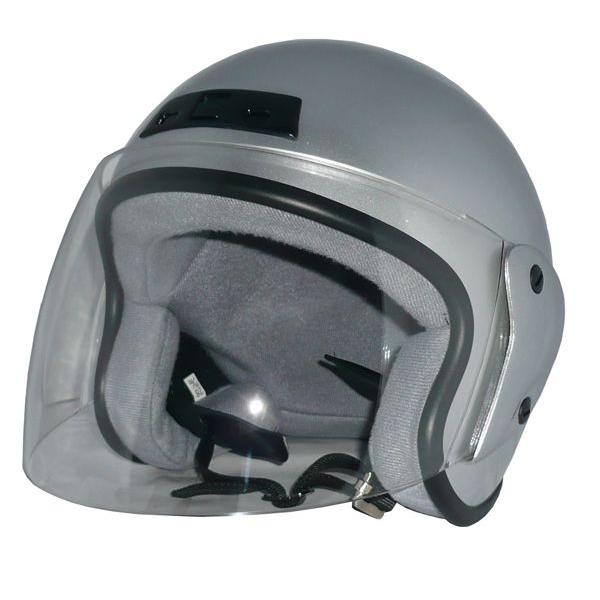 ZK-400 ジェットヘルメット（シルバー）SG公認 全排気量対応 UVカットハードコート済みシールド付属 金属ホルダー 新基準バックル採用