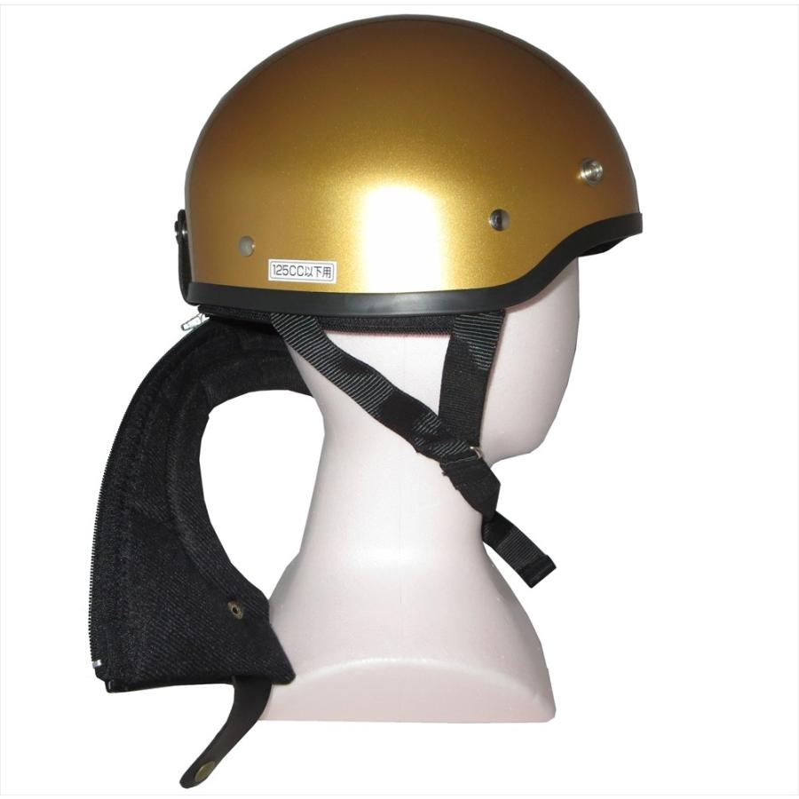 ゴールドメタリック ジェットヘルメット ZK-600 バイザー付きハーフジェット（ゴールド）限定特別塗装色 SG公認