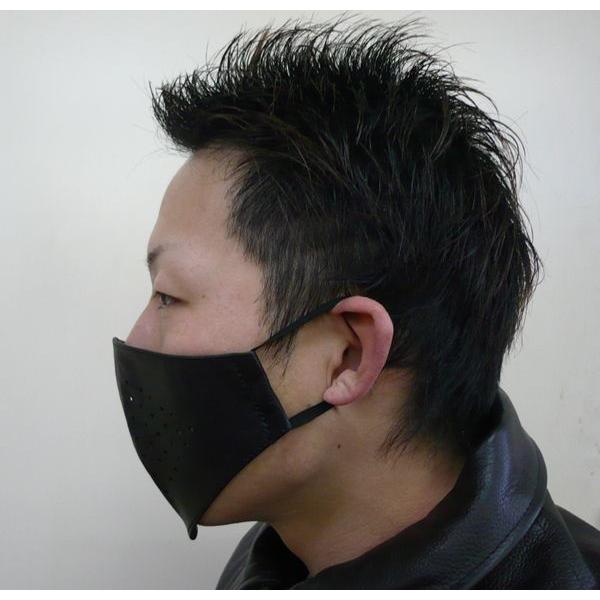 ザワキタ ZK-991 本革カラスマスク 小型ゴムヒモ 全国送料サービス