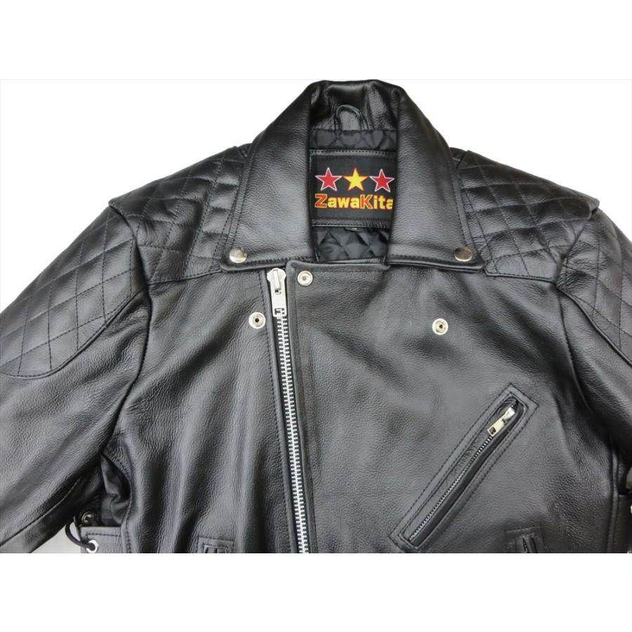 ザワキタ ポイント5倍！本革ライダース（編上げサイドダブル）しなやか