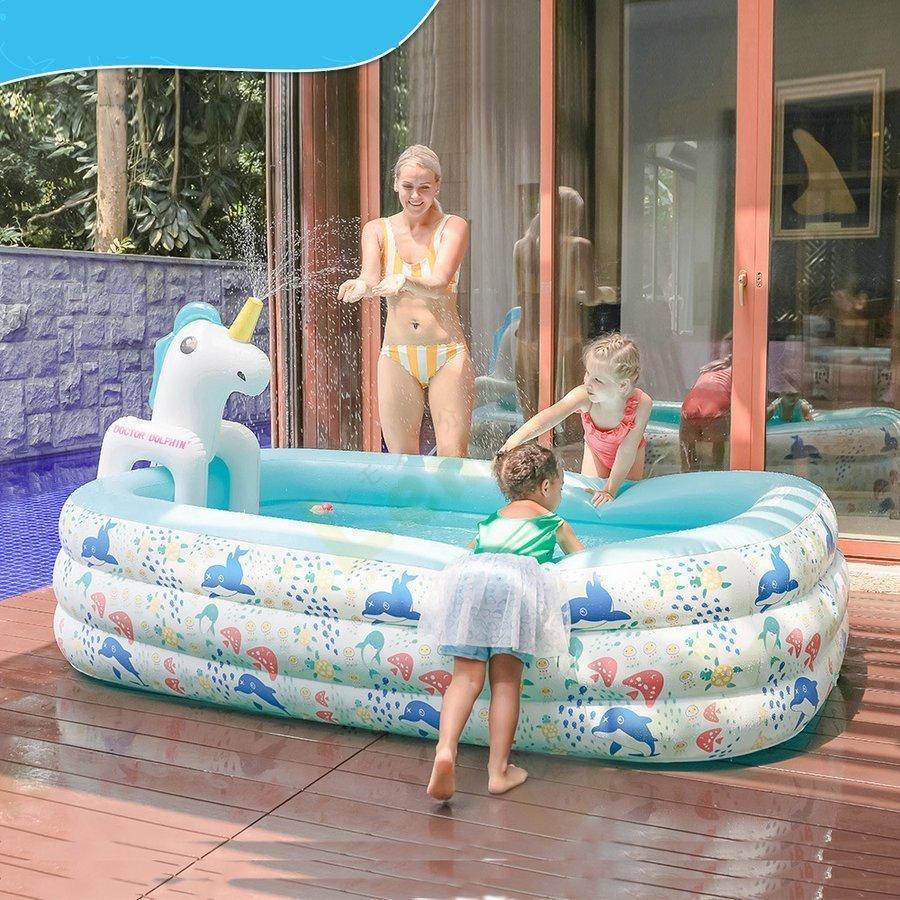 プール 家庭用 ビニールプール 長方形 エアプール プール 水遊び