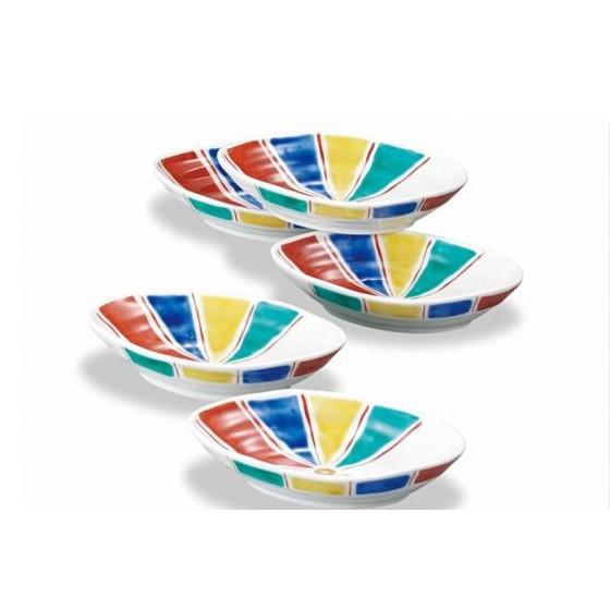 九谷焼 - 和食器 和皿 小鉢揃（5枚入り口・入口） 紙風船 皿-キッチン、日用品、文具