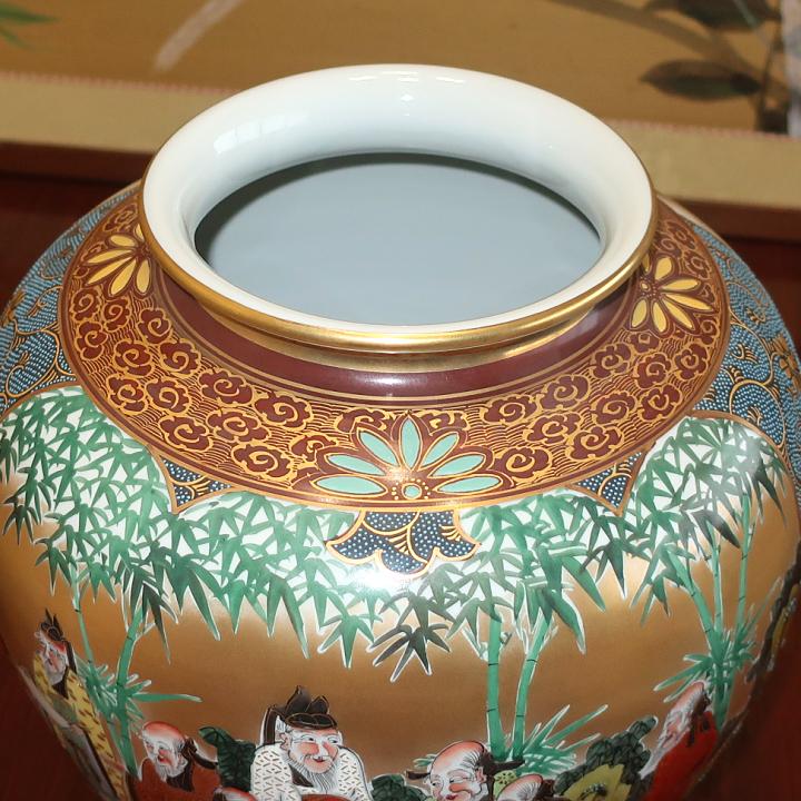 九谷焼 花瓶 陶器 本金割取人物 錦生作 : ZAZU&CO. - 通販 九谷焼 花瓶 陶器 本金割取人物 錦生作 : ZAZU&CO. - 通販