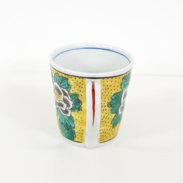 九谷焼 マグカップ コーヒーカップ フリーカップ 吉田屋風牡丹鳥