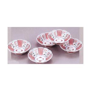 九谷焼 - 和食器 和皿  和食器 小鉢揃(5枚入り口・入口） 赤絵小紋 皿-キッチン、日用品、文具-食器