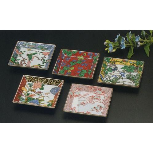 和食器 和皿　九谷焼 6号皿揃(5枚入り）取皿　歴代画　