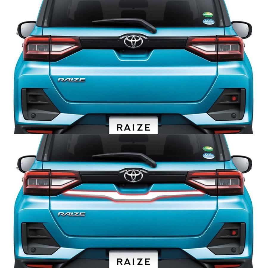 トヨタ ライズ バックドアガーニッシュ Raize 00a 210a型 ライズパーツ ライズガーニッシュ ドレスアップ 専用設計 Absメッキ シルバー 簡単装着 Raize 33 Zbyshop 通販 Yahoo ショッピング