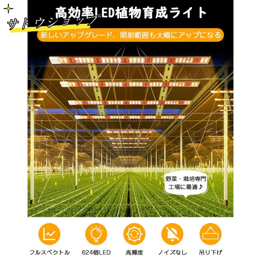 植物育成ライト LED 624個 パネル 室内 屋外 フルスペクトル 植物育成ライト LED 624個 パネル 室内 屋外 フルスペクトル