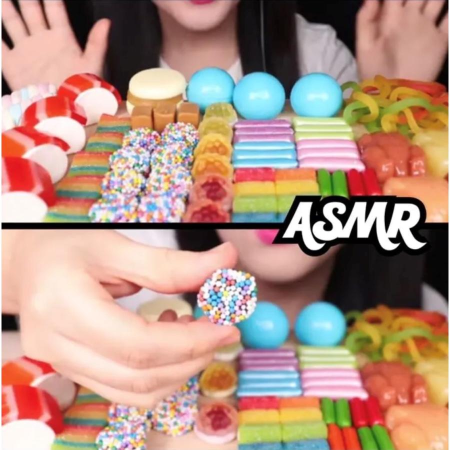 韓国グミ レインボーグミ 3袋 ASMR YouTube モッパン ナーズロープ