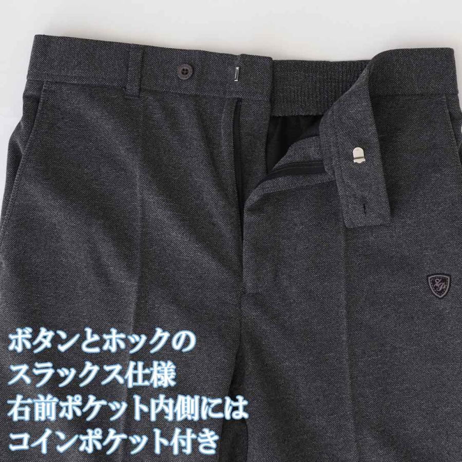 スラックス メンズ シニア 鹿の子 リラックスパンツ ズボン 股下65cm 吸汗速乾 前ボタン ホック付き 後脇 ゴム仕様 センター ピンタック 男性 M L LL 172272 |  | 08