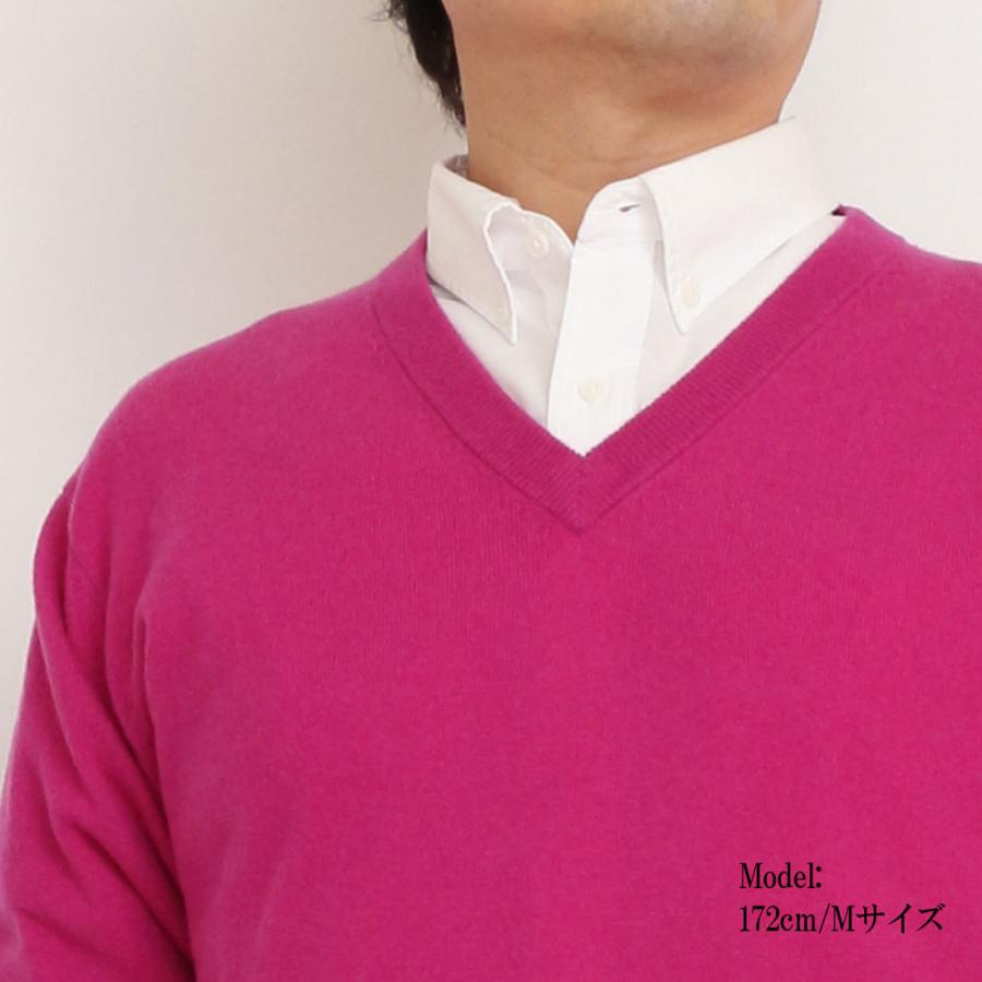 カシミヤ 100% Vネック セーター メンズ 無地 12ゲージ カシミヤ 100% Vネック セーター メンズ 無地 12ゲージ