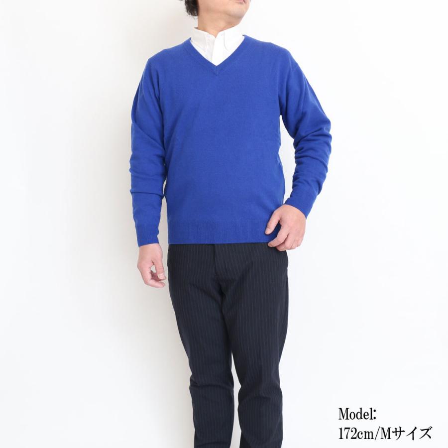 カシミヤ 100% Vネック セーター メンズ 無地 12ゲージ カシミヤ 100% Vネック セーター メンズ 無地 12ゲージ