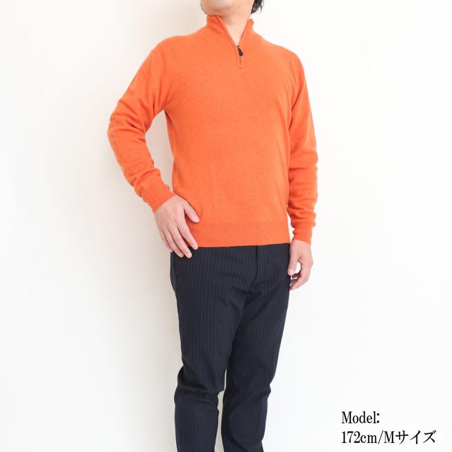 カシミヤ 100％ ハイジップ セーター メンズ 無地 トップス 男性