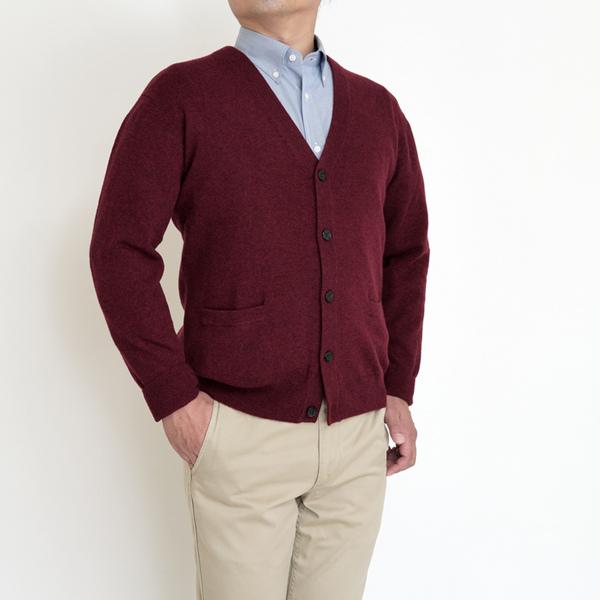 カシミヤ 100％ 無地 カーディガン メンズ 男性 ニット カシミア