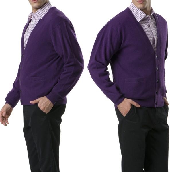 古希 喜寿 卒寿 祝い カシミヤ 100% カーディガン メンズ (70歳) (77歳