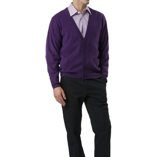 古希 喜寿 卒寿 祝い カシミヤ 100% カーディガン メンズ (70歳) (77歳