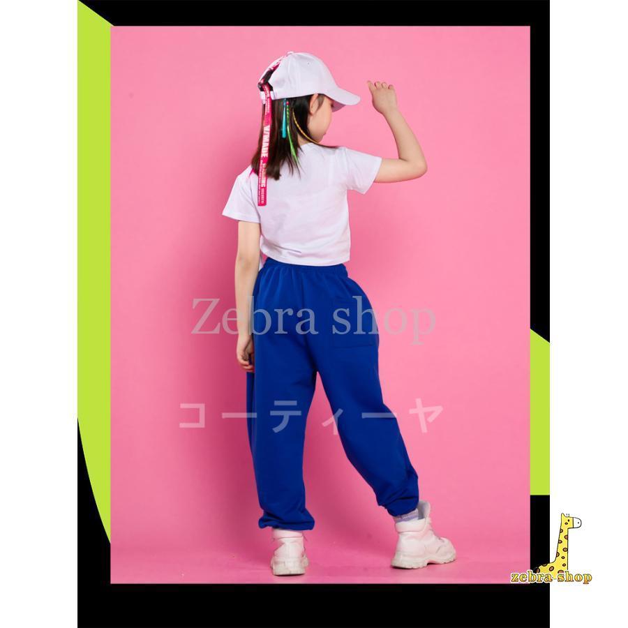 キッズダンス衣装 セットアップ ヒップホップ HIPHOP 子供服 トップス チェック柄 パンツ へそ出し 半袖 男の子 女の子 ジャズダンス 練習着 体操服 発表会｜zebra-shop｜09