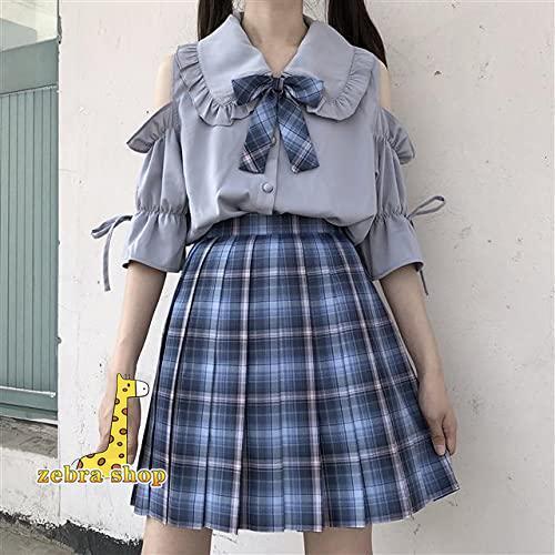 JK 制服 コスプレ XS〜3L 大きいサイズ  上下セット セーラー服  制服 学生服 フル セットアップ スカート 可愛い コスチューム｜zebra-shop｜09