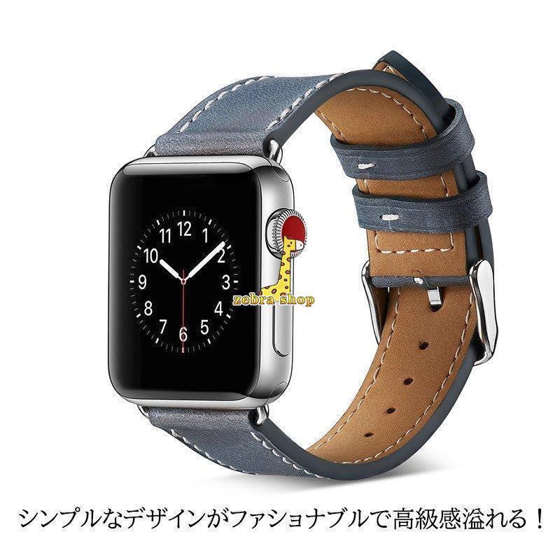 Apple watch Series4 バンド series1/2/3/4/5/6/7/8/SE/6対応 牛革 Apple Watchベルト 44mm 40mm 42mm 38mm対応 交換用バンド ベルト カジュアル｜zebra-shop｜12