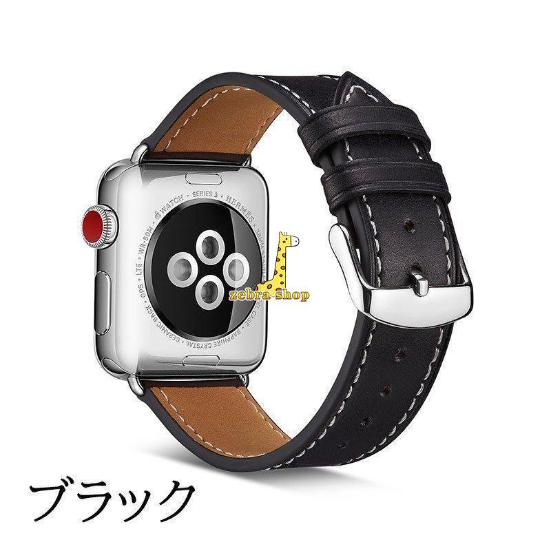 Apple watch Series4 バンド series1/2/3/4/5/6/7/8/SE/6対応 牛革 Apple Watchベルト 44mm 40mm 42mm 38mm対応 交換用バンド ベルト カジュアル｜zebra-shop｜07
