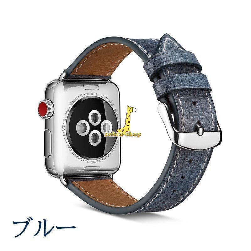 Apple watch Series4 バンド series1/2/3/4/5/6/7/8/SE/6対応 牛革 Apple Watchベルト 44mm 40mm 42mm 38mm対応 交換用バンド ベルト カジュアル｜zebra-shop｜09