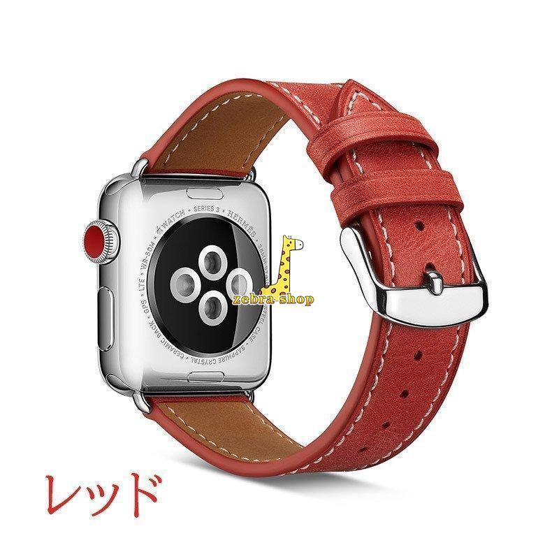 Apple watch Series4 バンド series1/2/3/4/5/6/7/8/SE/6対応 牛革 Apple Watchベルト 44mm 40mm 42mm 38mm対応 交換用バンド ベルト カジュアル｜zebra-shop｜10