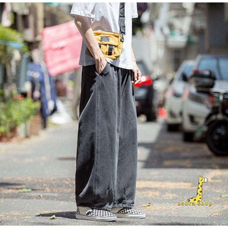 ワイドデニムパンツ メンズ ボトムス ロング 極太 ジーンズ ワイドデニムパンツ メンズ ボトムス ロング 極太 ジーンズ