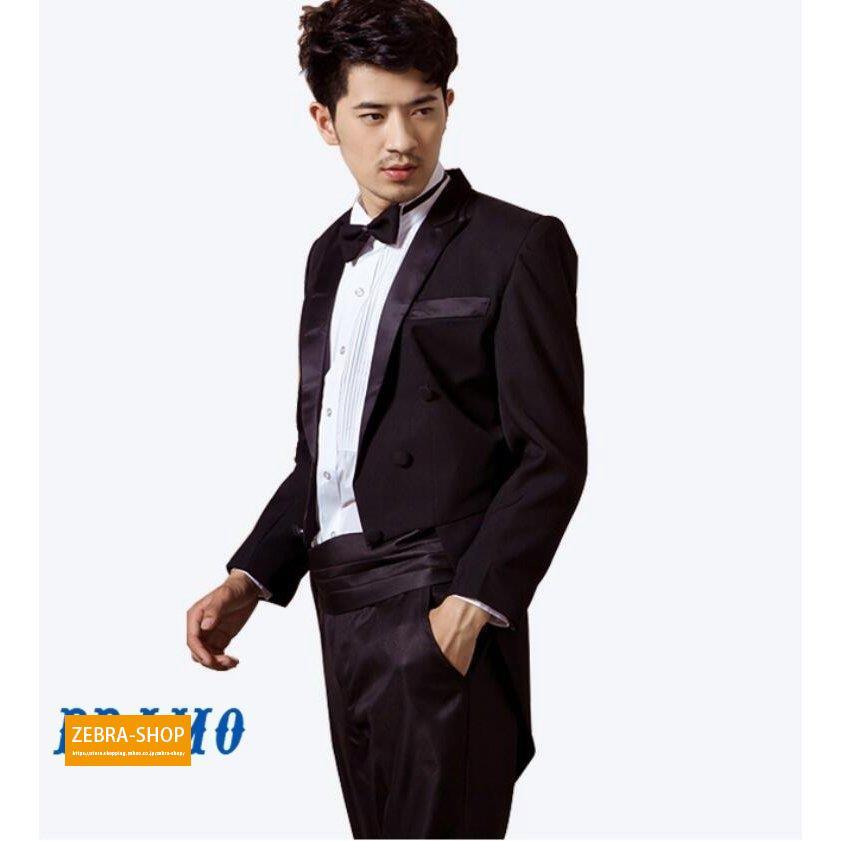 GINGER掲載商品】燕尾服 メンズ 男女兼用タキシード4点セット