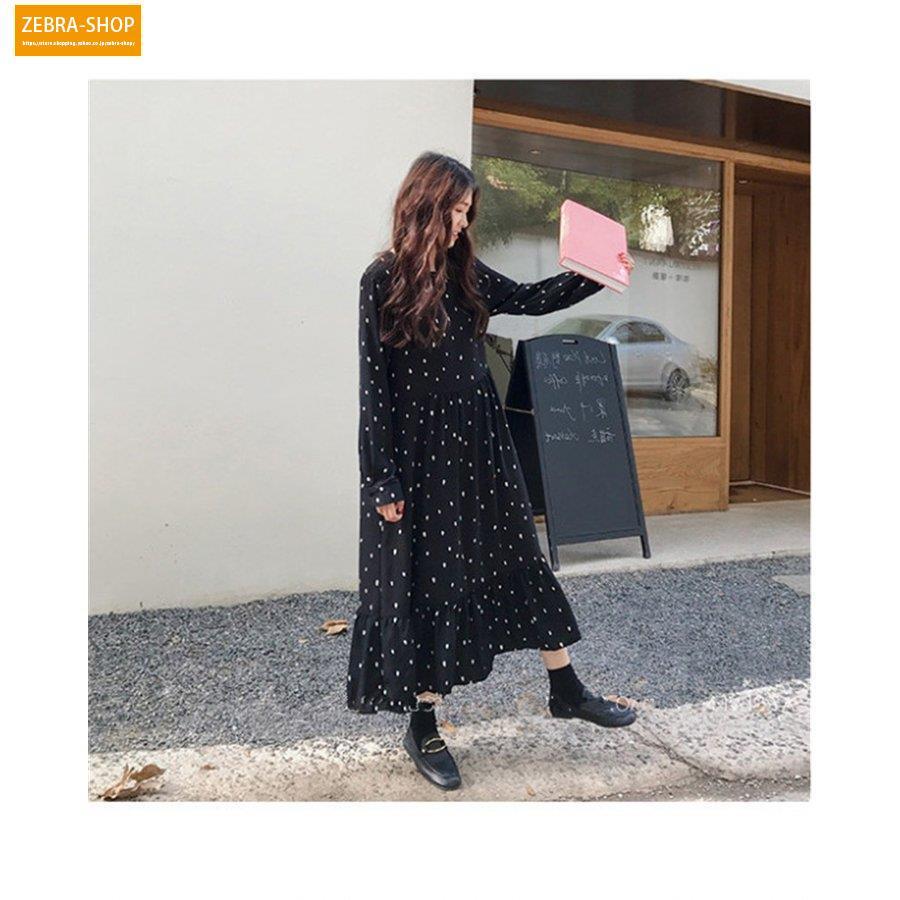 ワンピース ロングワンピース レディース 長袖 黒ワンピース 春 ワンピース ロングワンピース レディース 長袖 黒ワンピース 春