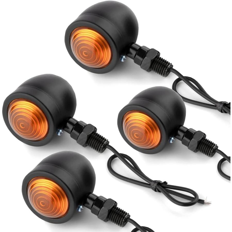 バイク バイク用 ウインカー マットブラック4個セット MDM(ブラック4個セット) の商品画像