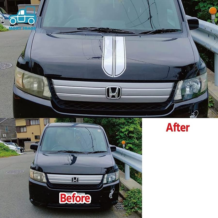 Morytrade ボンネット ステッカー ストライプ ボディ シール 車 自動車 レーシング 1cm シルバー 季節のおすすめ商品