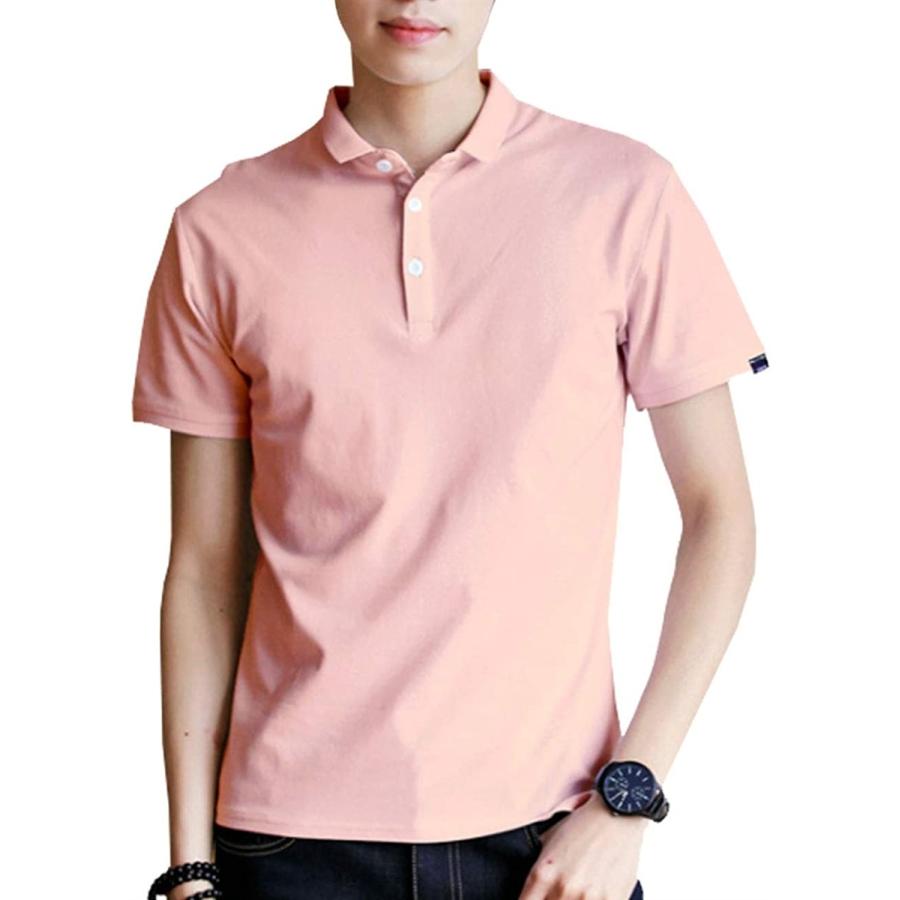 ポロシャツ 半袖 Tシャツ 半袖tシャツ 半袖ティーシャツ メンズ 大きいサイズ 速乾 刺繍 無地 胸刺繍 お洒落 韓国 ピンク M 2b64yd10qg ゼブランドショップ 通販 Yahoo ショッピング