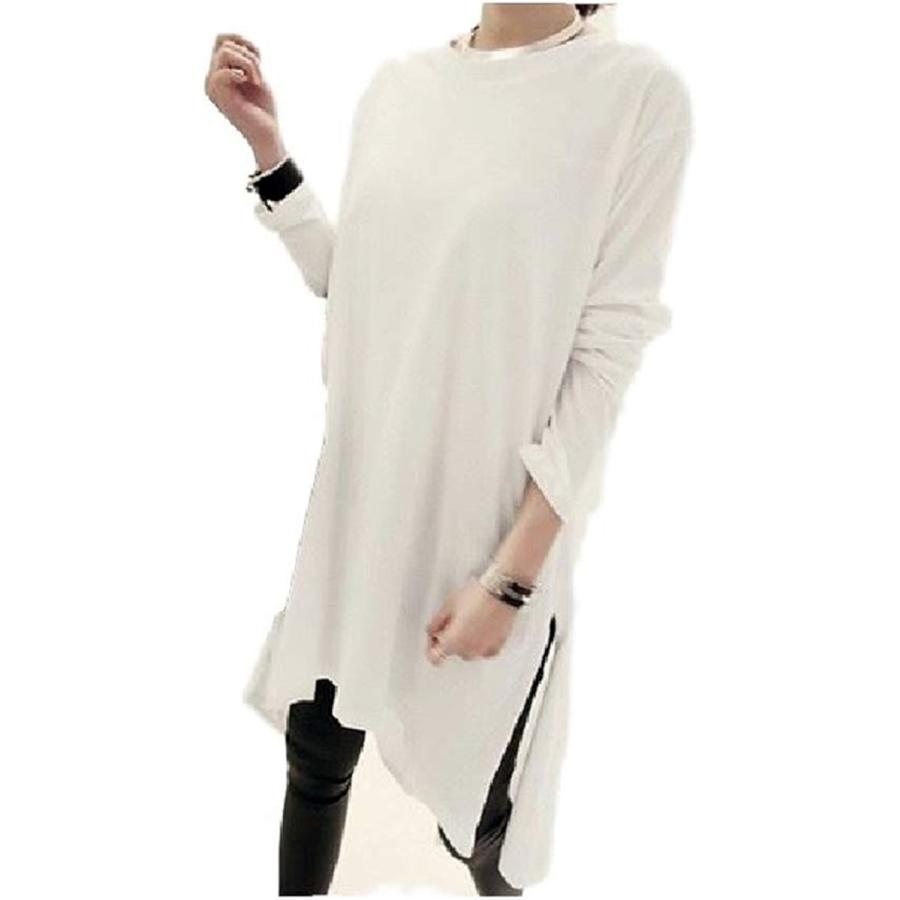 パッショングリ ム 前後差 サイドスリット スリットワンピース チュニックワンピース シャツスカート シンプルコーデ ホワイト L 2bl9sucy ゼブランドショップ 通販 Yahoo ショッピング