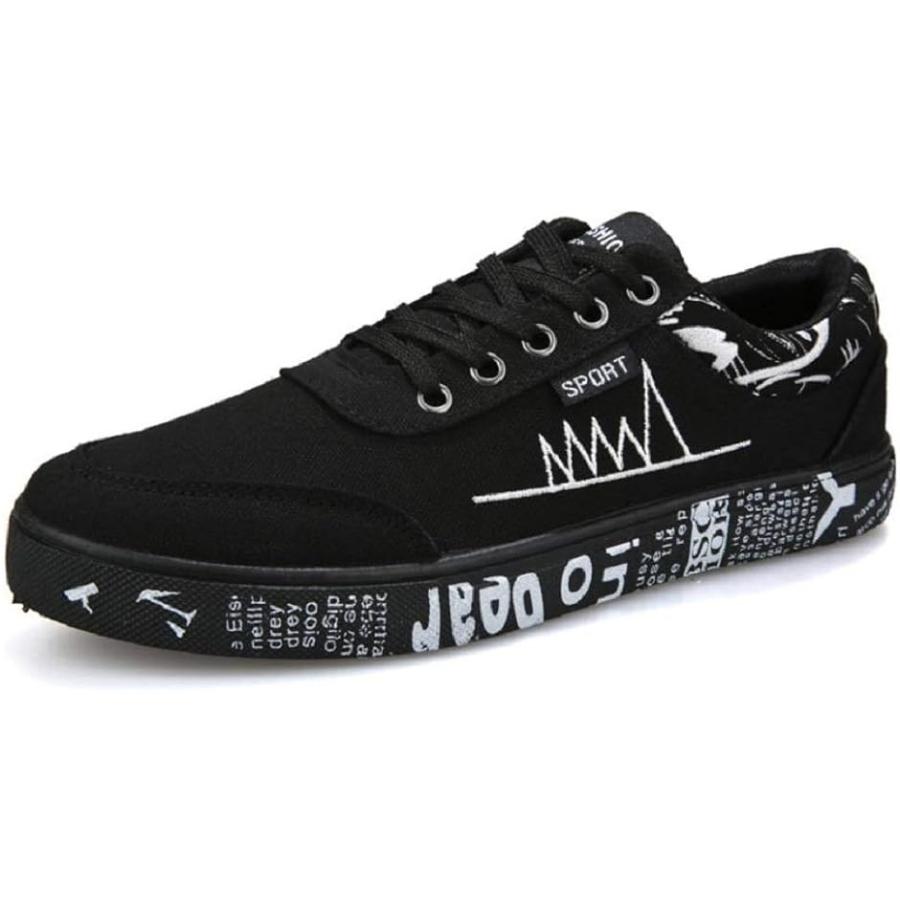 メンズ カジュアル スニーカー ロゴ 柄 物 シューズ 靴 黒 くろ 紐靴 派手 軽量 ローカット お洒落 ブラック 26 5 Cm 2b8wgtkndh ゼブランドショップ 通販 Yahoo ショッピング