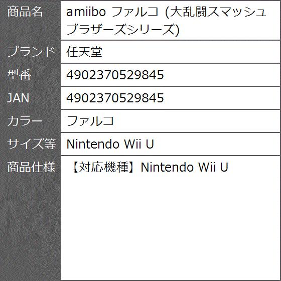 Amiibo 大乱闘スマッシュブラザーズシリーズ ファルコ Nintendo Wii U 2bfip7mhft ゼブランドショップ 通販 Yahoo ショッピング
