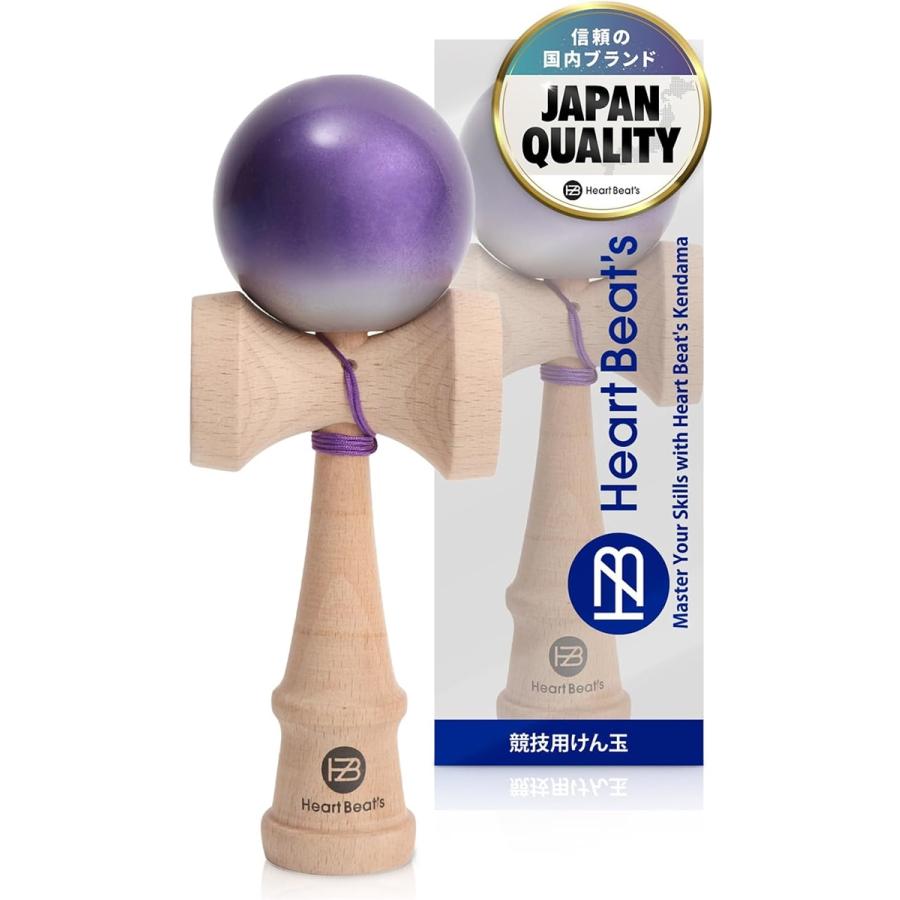 モダンなメタリックカラー 競技用けん玉 剣玉 けんだま Kendama 民芸品 メタリック塗装 ツートン 7色 (メタリックパープル)（Yahoo!・ゼブランドショップ）