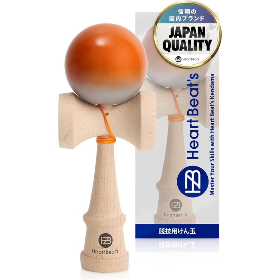モダンなメタリックカラー 競技用けん玉 剣玉 けんだま Kendama 民芸品 メタリック塗装 ツートン (メタリックオレンジ)（Yahoo!・ゼブランドショップ）