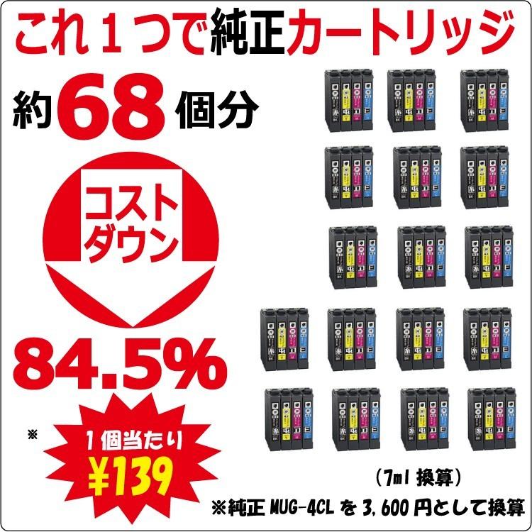 ( RPEMUG120BCL-T ) エプソン epson MUG マグカップ MUG-4CL 対応 詰め替え リピート インク 120ml ｘ 4色 セット（インクボトル + インジェクター）_4