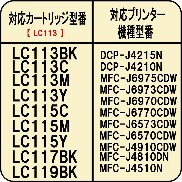 ( ZBRLC113-4PK )ブラザーLC113-4PK互換カートリッジ( 4色 )ICチップ付｜zecoocolor｜02