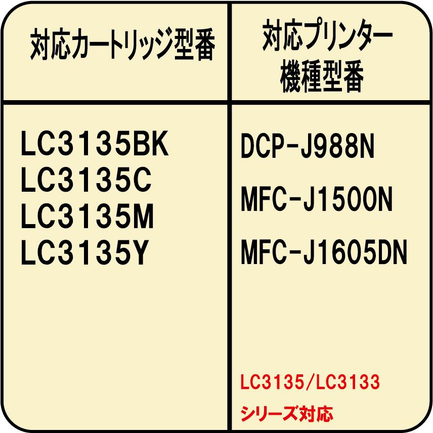( ZBRLC3135XL-4PK ) ブラザー LC3135-4PK 対応 互換 カートリッジ 大容量 4色セット （ZBRLC3135XL-4PK）｜zecoocolor｜02