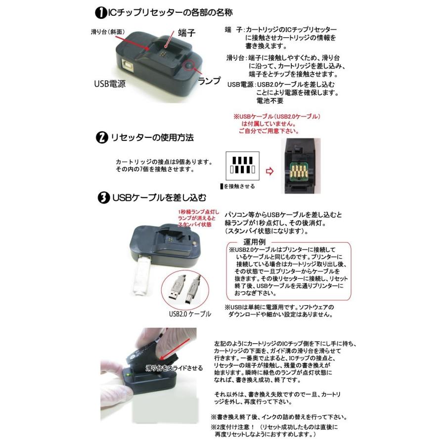 ( ZICR10-U ) エプソン epson KUI（クマノミ）シリーズ 対応 ICチップリセッター USBケーブル付（USB電源式） ZICR10-U｜zecoocolor｜04