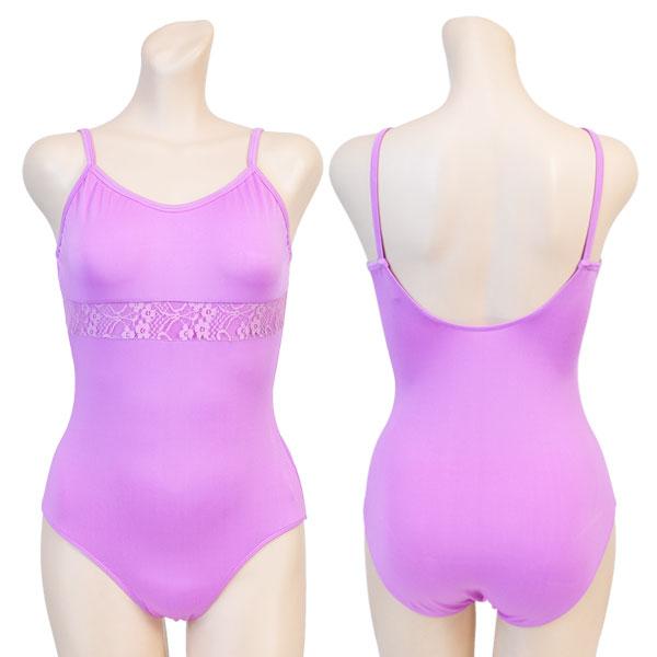 バレエ 大人 レオタード ナイロン キャミソール 胸パッドポケット付き
