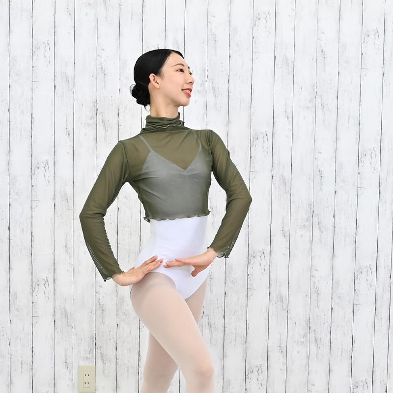 マルディレ　バレエ　レオタード　黒　長袖メッシュ　M マルディレ バレエ レオタード 黒 長袖メッシュ M マルディレ