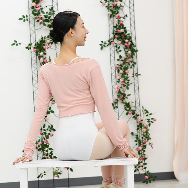 バレエ トップス 大人 長袖 ラウンドネック レッグウォーマーセット