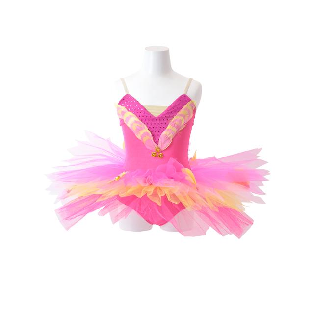 在庫限り バレエ チュチュ 子供 ショッキングピンク tutu ちゅちゅ 羽