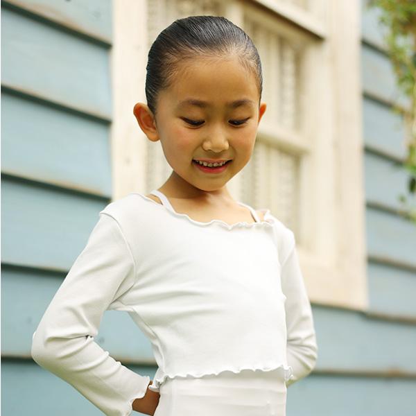 バレエ トップス 子供 綿 七分袖 ラウンドネック バレエ用品 ct2728